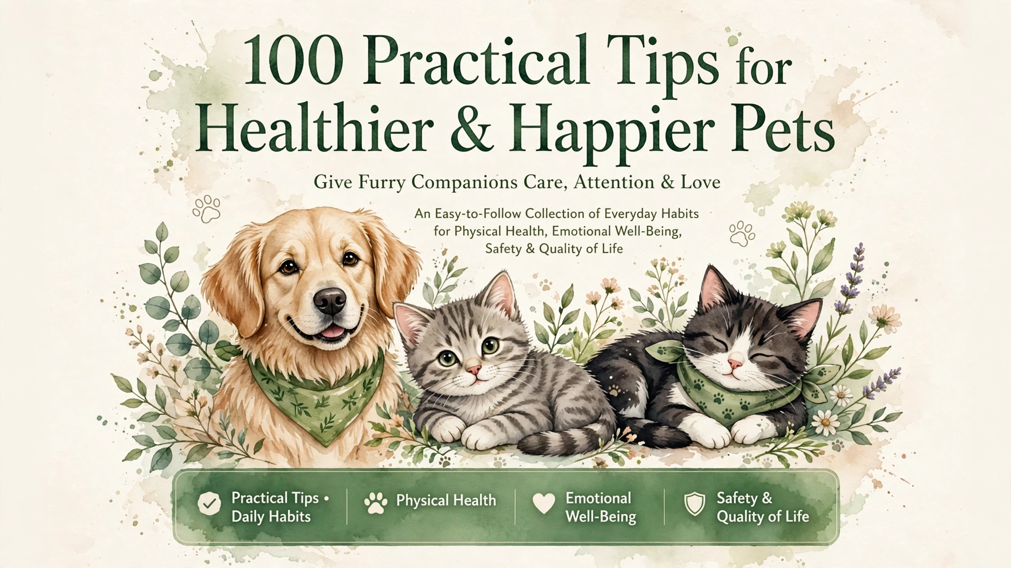 100 healthier tips for happy and health pets (1)
